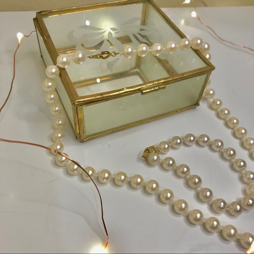 Matching Set Pearl Bracelet & Necklace combo - Picture 3 of 4